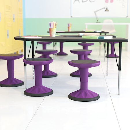 Flash Furniture Purple Kids Adjustable Active Learning Stool AY-9001S-PR-GG